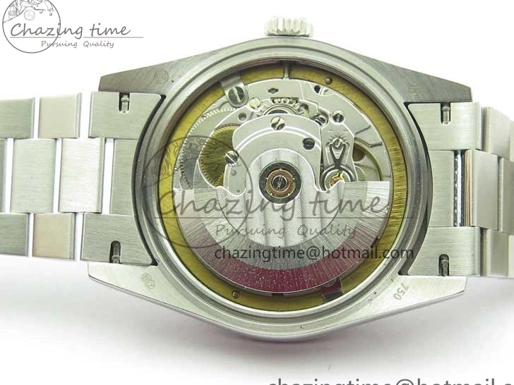 0517 SmoothTexture Day-Date 36mm 128239 SS Crystal BP Best Edition Black MOP Crystal Marker Dial on SS President Bracelet A 2681